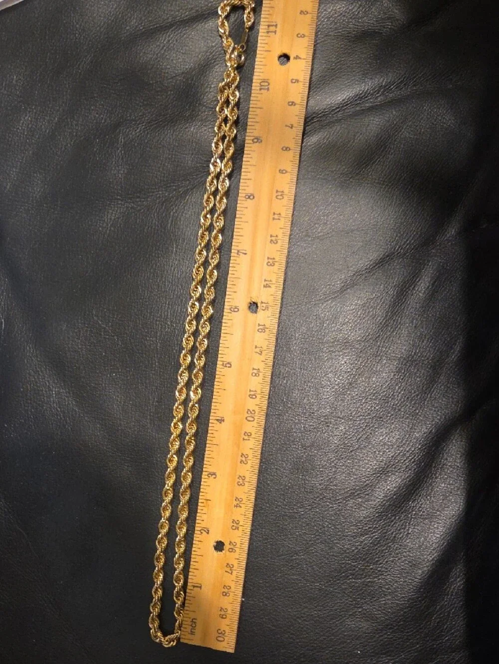 ​6mm Yellow Gold Diamond Cut Rope Chain 23